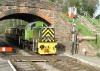 D9526 and auto trailer 178 arriving at Bishops Lydeard